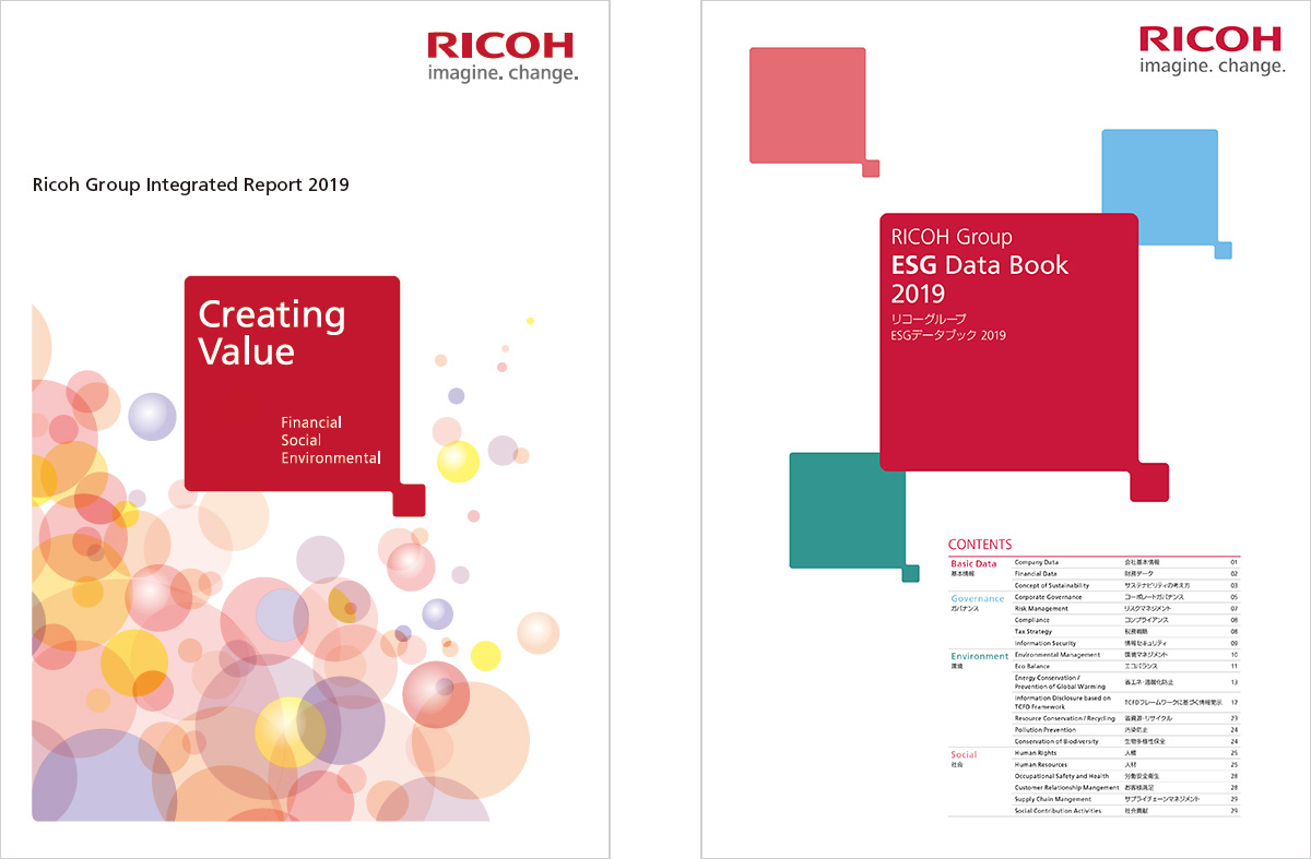Ricoh Publishes the Ricoh Group Integrated Report 2019 and the Ricoh Group ESG Data Book 2019